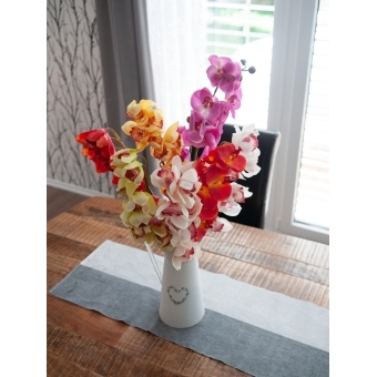 EUROPALMS Cymbidium branch, artificial, creme-pink, 90cm #3