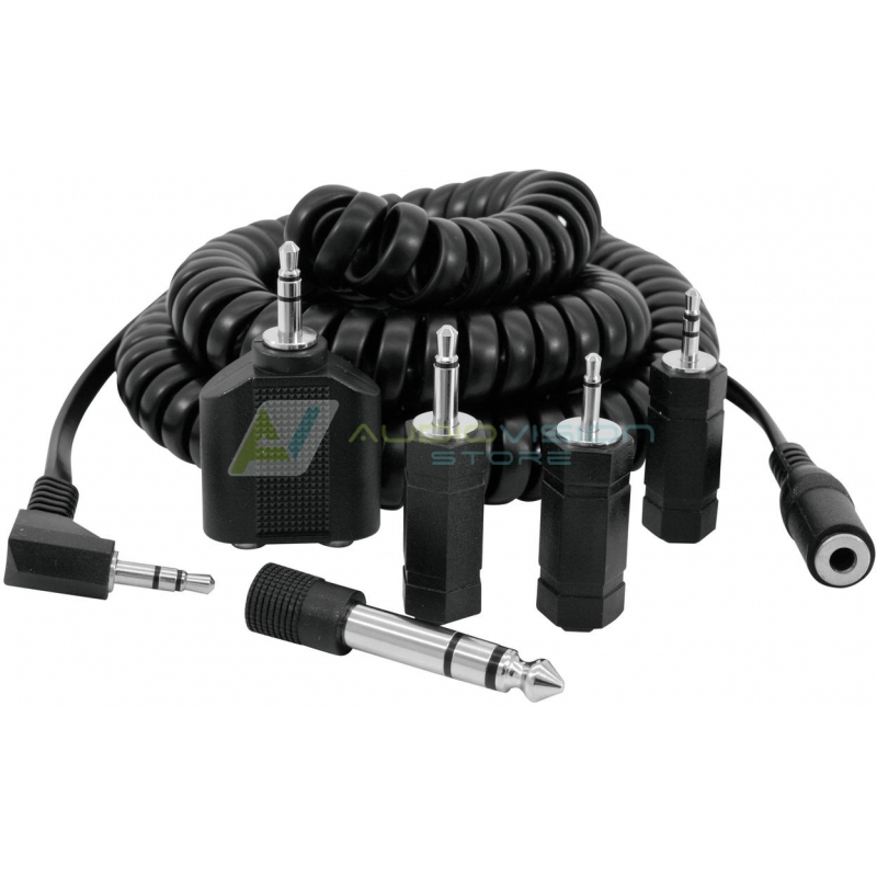 OMNITRONIC Headphones extension 5m with adapter set AudioVision.ro