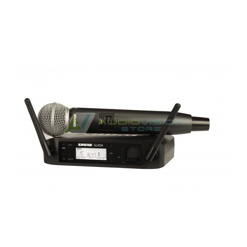 Sistem Wireless SHURE - Microfon Vocal GLXD24/SM58 | AudioVision.ro