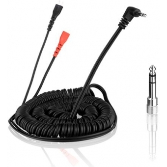 Spiral Cable for Sennheiser Headphone HD 25-SP black 4m