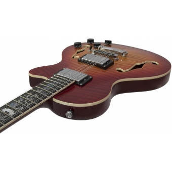 DIMAVERY LP-612 Electric Guitar, flamed sunburst #5