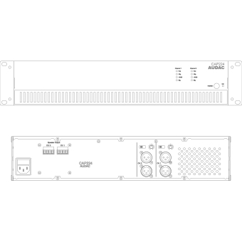AUDAC CAP224 - Amplificator de putere cu 2 canale x 240W 100V #3