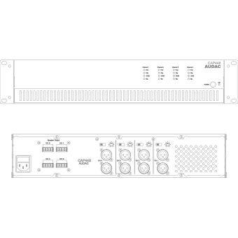 AUDAC CAP448 - Amplificator de putere cu 4 canale x 480W 100V #3