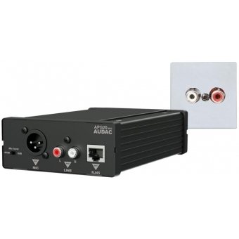 AUDAC WP45L/W - Set Receiver + conectori RCA + panou 45x45/ Alb