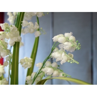 EUROPALMS Bellflower, artificial flower, white, 105cm #6