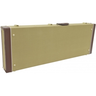 DIMAVERY Wooden Case for E-Guitars, tweed #2