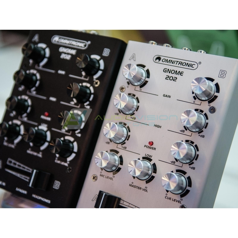 OMNITRONIC GNOME202 Mini Mixer silver AudioVision.ro