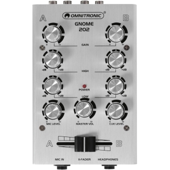 OMNITRONIC GNOME-202 Mini Mixer silver