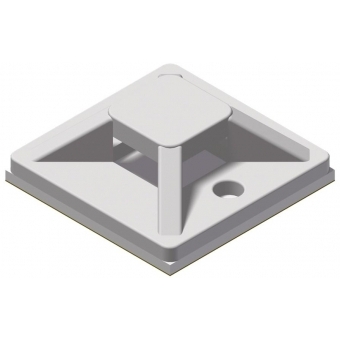 PROCAB ACM120/W - Suport autoadeziv pentru cleme de cablu - 20 x 20 mm - Versiune albă