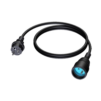CAB470-F - Schuko Power male to Schuko Power female with shrinksleeve - FRENCH connector - PVC power extension lead - 3 x 1.5 mm² - 10 METER