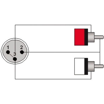 PROCAB CLA703/1 - Cablu de microfon XLR tata - 2 x RCA/Cinch tata - 1 metru #4