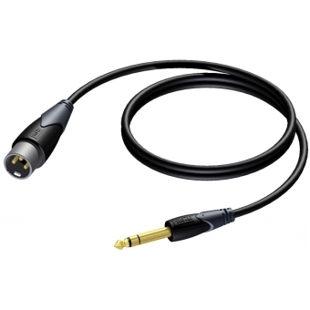 PROCAB CLA724/10 - Cablu de microfon XLR tata - 6.3 mm Jack tata stereo/ 10 metri