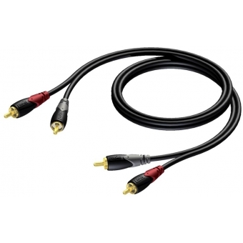 PROCAB CLA800/1 - Cablu semnal stereo 28 AWG 2 x RCA/Cinch tata - 2x RCA/Cinch tata/ 1 metru