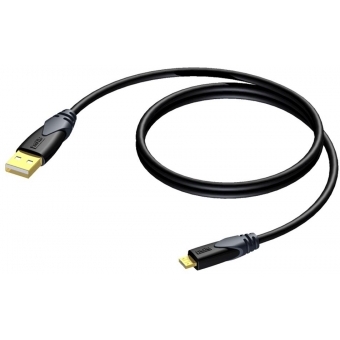 PROCAB CLD612/1 - Cablu USB 2.0 USB A - USB micro A/ 1 metru