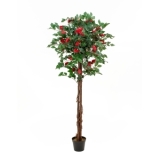 EUROPALMS Camelia red cemented, artificial plant, 180cm