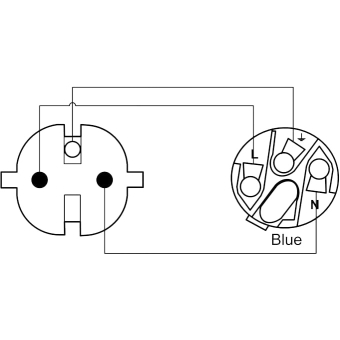 PROCAB CAB432/1.5 - Cablu de alimentare - schuko tata - intrare powerCON Albastru 3 x 1,5 mm²/ 1.5 metri #4
