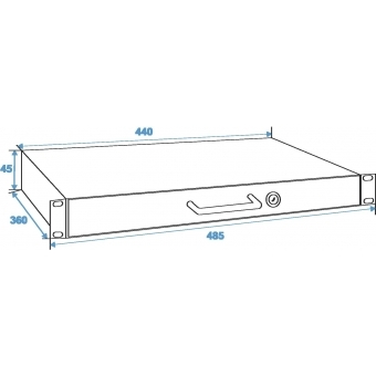 OMNITRONIC Rack Drawer with lock 1U #4