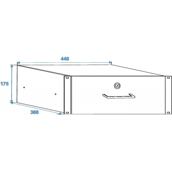 OMNITRONIC Rack Drawer with lock 4U #4
