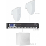 AUDAC FESTA6.3/W - Sistem sonorizare 2 x ATEO6 + BASO10 + SMQ350/ Alb