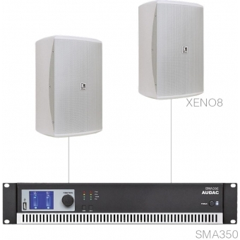 AUDAC FESTA8.2/W - Sistem sonorizare 2 x XENO8 + SMA350/ Alb
