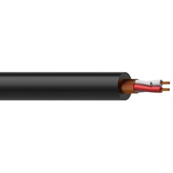 PROCAB MC305/1 - Cablu de microfon echilibrat, flexibil 2 x 0,23 mm² - 24 AWG/ 100 metri, Negru