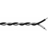PROCAB PR4309/1 - Cablu de asamblare torsadat - 2 x 0,25 mm² - 23 AWG/ 100 metri, negru și alb