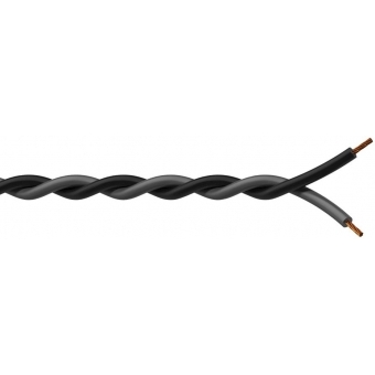 PROCAB PR4608/1 - Cablu de asamblare torsadat - 2 x 1 mm² - 17 AWG/ 100 metri, negru și gri