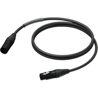 PROCAB PRD955/0.5 - Cablu DMX cu 2 perechi - XLR tata - XLR mamă - HighFlex™/ 0.5 metri