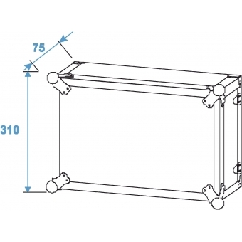 ROADINGER Effect Rack CO DD, 6U, 24cm deep, black #3
