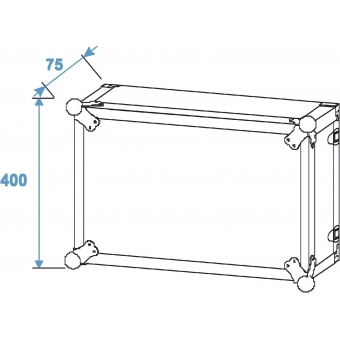 ROADINGER Effect Rack CO DD, 8U, 38cm deep, black #6