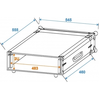ROADINGER Amplifier Rack PR-1, 2U, 47cm deep #2