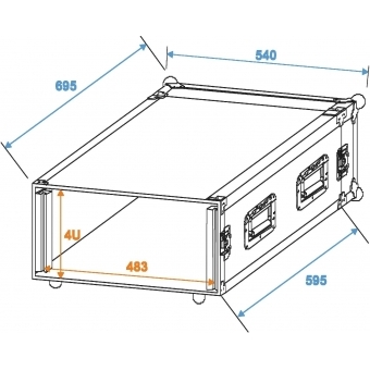 ROADINGER Amplifier Rack PR-2ST, 4U, 57cm deep #2