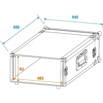 ROADINGER Amplifier Rack PR-1, 3U, 47cm deep #2