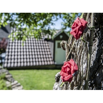 EUROPALMS Rose Garland (EVA), artificial, red #3