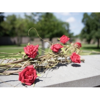 EUROPALMS Rose Garland (EVA), artificial, red #15
