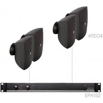 AUDAC FESTA4.4E/B - Sistem sonorizare 4 x ATEO4 + EPA152/ Negru