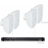 AUDAC FESTA6.4E/W - Sistem de sonorizare 4 x ATEO6 + EPA252/ Alb