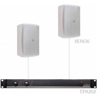 AUDAC FESTA7.2E/W - Sistem sonorizare 2 x XENO6 + EPA252/ Alb