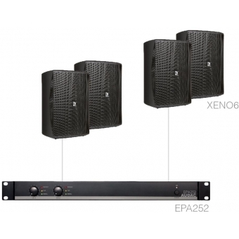AUDAC FESTA7.4E/B - Sistem sonorizare 4 x XENO6 + EPA252/ Negru