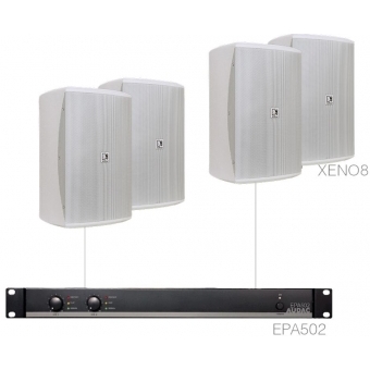 AUDAC FESTA8.4E/W - Sistem sonorizare 4 x XENO8 + EPA502/ Alb