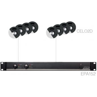 AUDAC SENSO2.8E/W - Sistem de sonorizare 8 x CELO2D + EPA152/ Alb