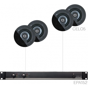AUDAC SENSO5.4E/B - Sistem de sonorizare 4 x CELO5 + EPA152/ Negru