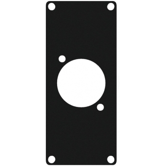 CASY103/B - CASY 1 space cover plate - 1x D-size hole - Black version