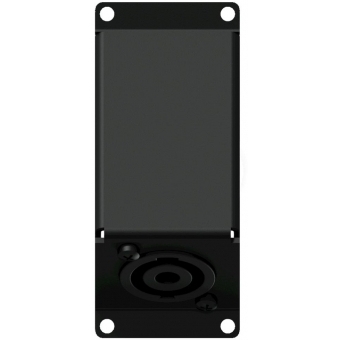 CASY143/B - CASY 1 space angled with male SpeakON to 4-pin terminal block - Black version
