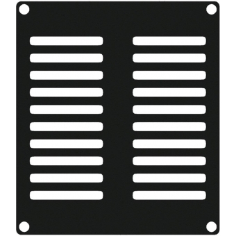 CASY202/B - CASY 2 space vented blind plate - Black version