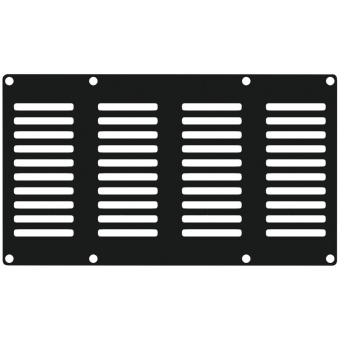 CASY402/B - CASY 4 space vented blind plate - Black version