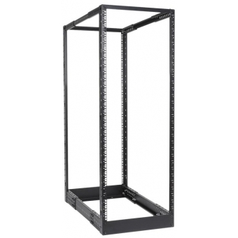 DPR932/B - 4-post 19" open-frame rack - 32 units - 550~1015 mm depth - Black version