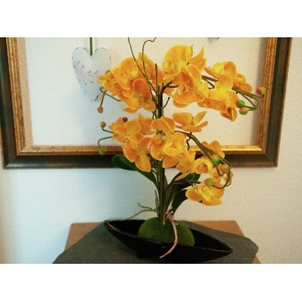 EUROPALMS Orchid arrangement EVA, artificial, yellow #8