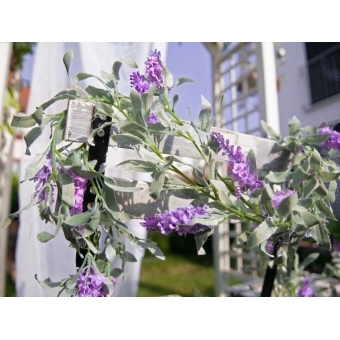 EUROPALMS Flowering Garland, artificial, pink,180cm #13