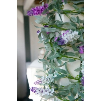 EUROPALMS Flowering Garland, artificial, white, 180cm #6